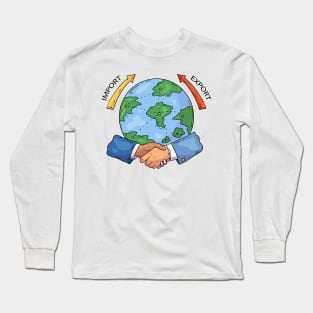 Import Export infographic Long Sleeve T-Shirt